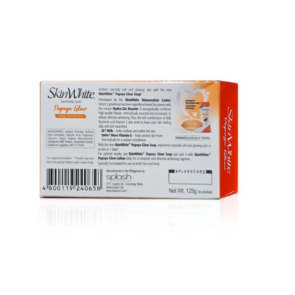 SKINWHITE Papaya Glow Whitening Soap 125g - Picture 4 of 5